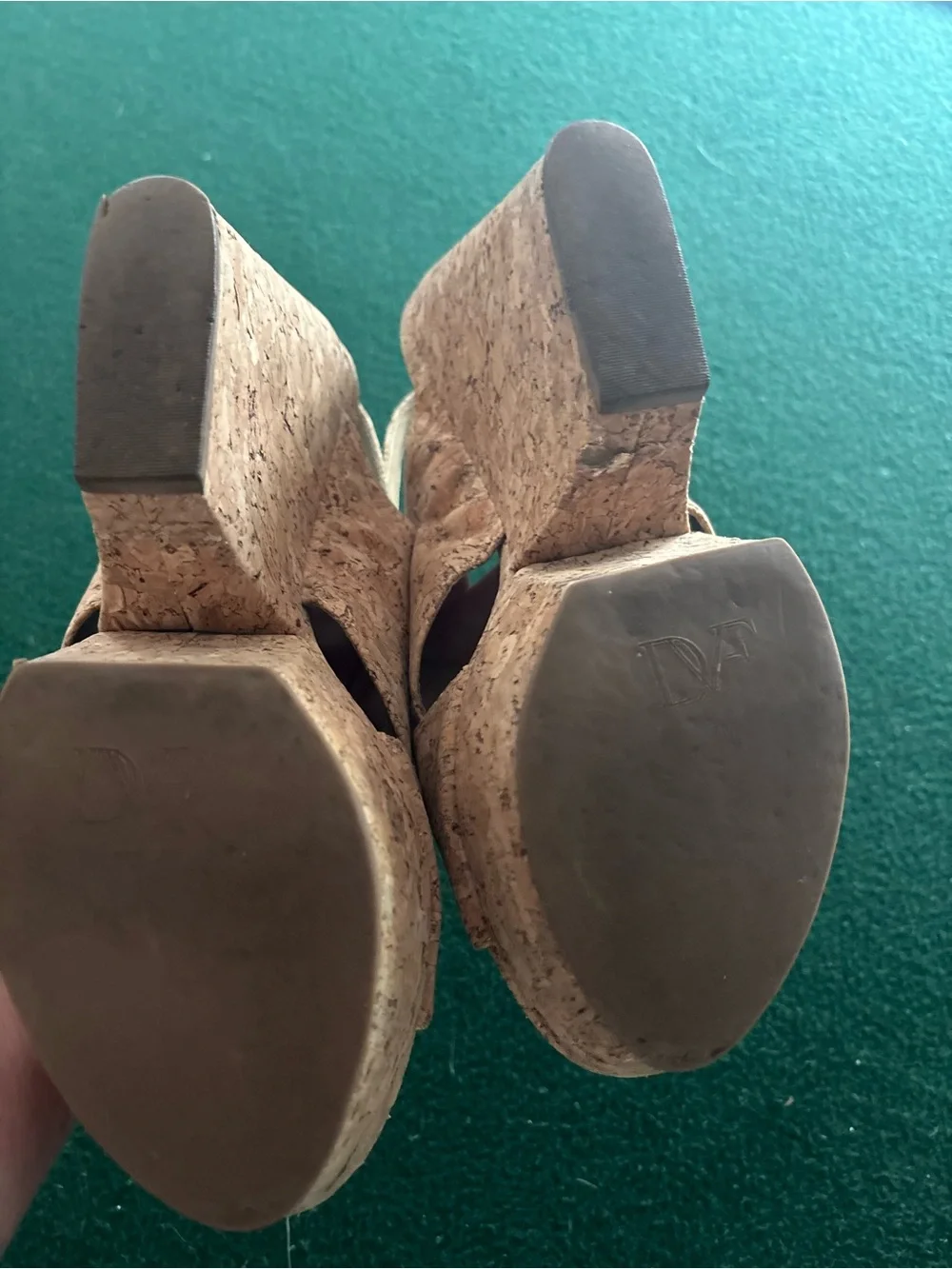 DVF NATURAL CORK Liberty Platform Sandal Sz: 7
